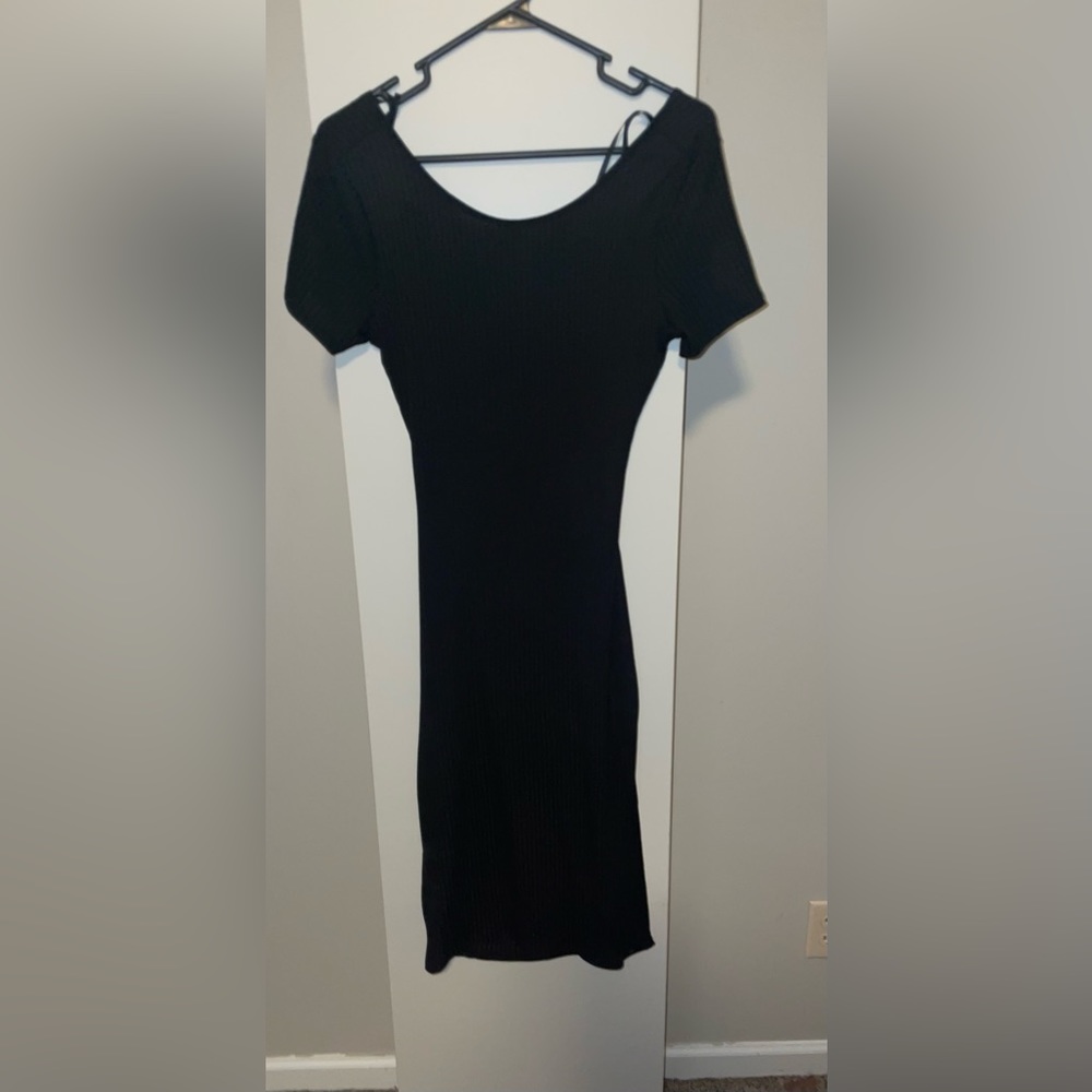 21saints body con fitted ripped slit with a twisted cut out back